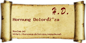 Hornung Doloróza névjegykártya